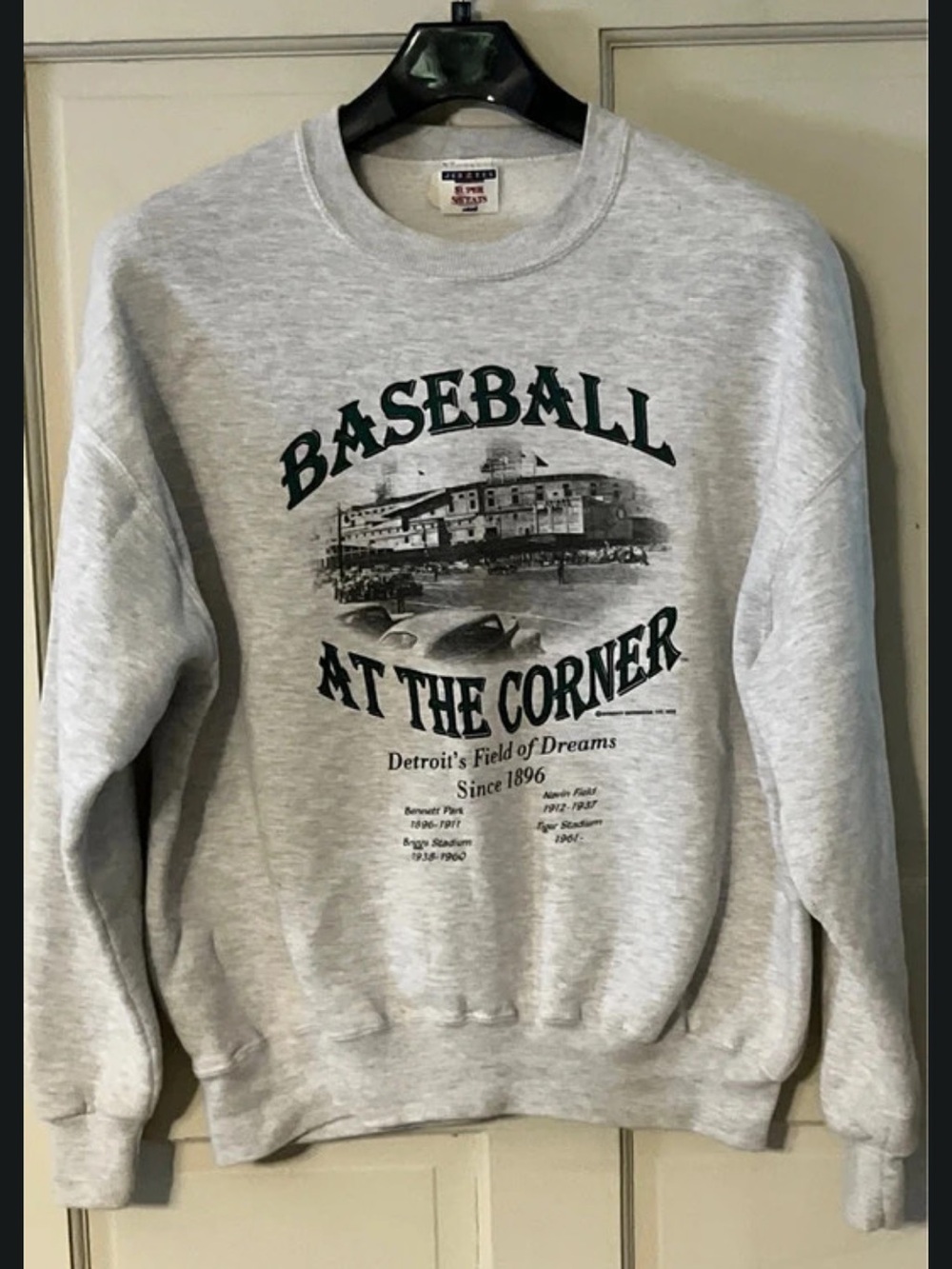 Vintage Baseball At The Corner Sweatshirt Authority Custom wear 1998